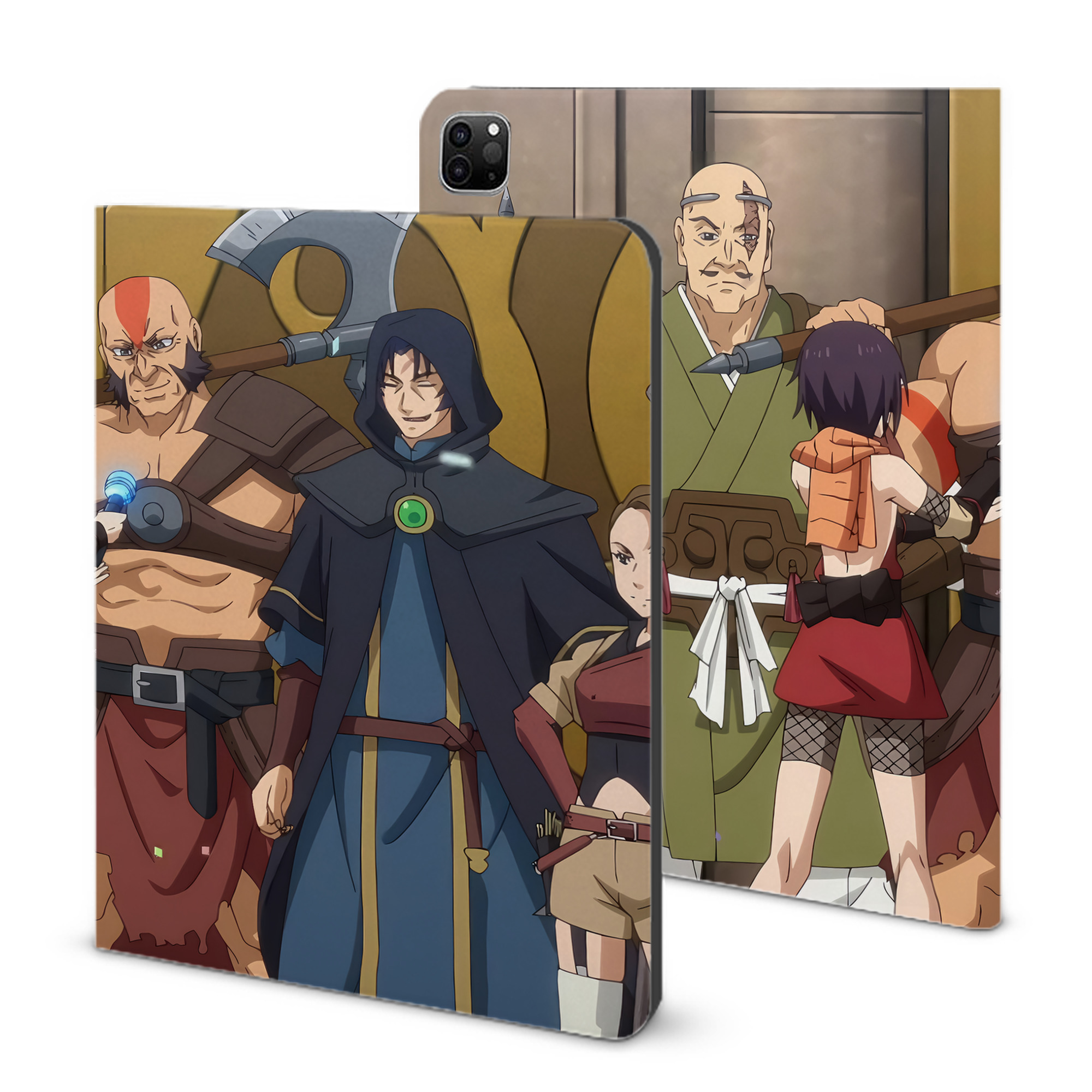 （画像用） 転スラ Regarding Reincarnated to Slime IPad ケース ブック型 PUレザー TPU 耐衝撃 軽量 薄型 ペン収納なし 全面保護 IPad 各モデル対応